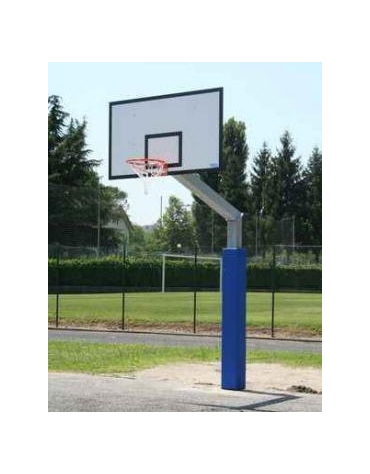 Impianto basket monotubolare con piastra - Sbalzo cm 165