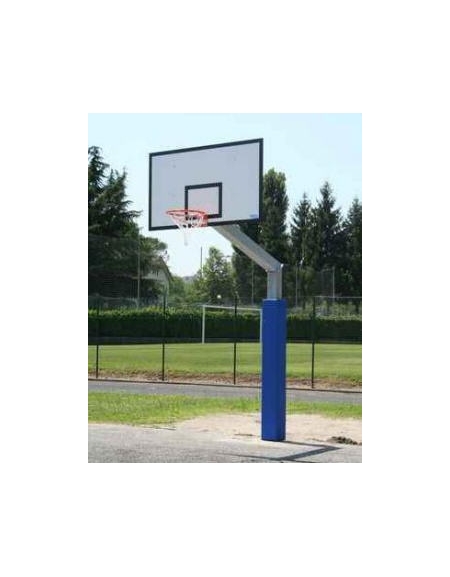 Impianto basket monotubolare con piastra - Sbalzo cm 165