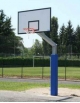 Impianto basket monotubolare con piastra - Sbalzo cm 165 - canestro rinforzato