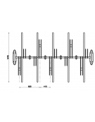 Portabici bifacciale 5+5 posti, realizzato interamente in acciaio zincato e verniciato. Da tassellare