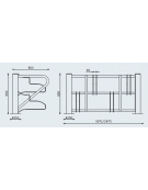 Portabici a 6 posti con elementi reggi-ruota alternati alto-basso realizzati in acciaio zincato e verniciato - cm 267x85x95h