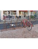 Portabici a modulo base 2 posti in acciaio zincato e verniciato  - cm 125,6x100x90h