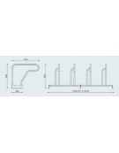 Portabici a modulo base 2 posti in acciaio zincato e verniciato  - cm 125,6x100x90h