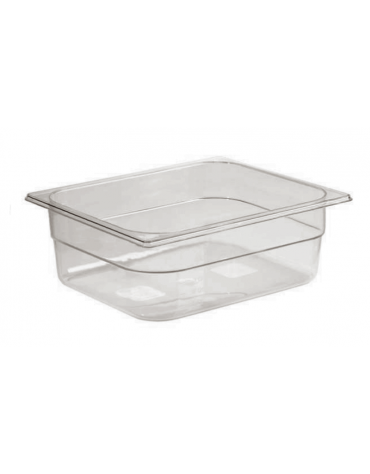 Bacinella contenitore GN 1/2 in Tritan trasparente, privo di BPA - capacità Lt. 11,9 - mm 325x265x200h