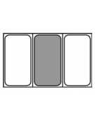 Bacinella contenitore GN 1/3 in Tritan trasparente, privo di BPA - capacità Lt. 2,5 - mm 325x175x65h