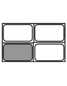 Bacinella contenitore GN 1/4 in Tritan trasparente, privo di BPA - capacità Lt. 1,7 - mm 264x162x65h