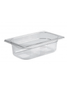 Bacinella contenitore GN 1/4 in Tritan trasparente, privo di BPA - capacità Lt. 1,7 - mm 264x162x65h