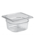 Bacinella contenitore GN 1/6 in Tritan trasparente, privo di BPA - capacità Lt. 2,3 - mm 176x162x150h