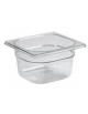Bacinella contenitore GN 1/6 in Tritan trasparente, privo di BPA - capacità Lt. 2,3 - mm 176x162x150h