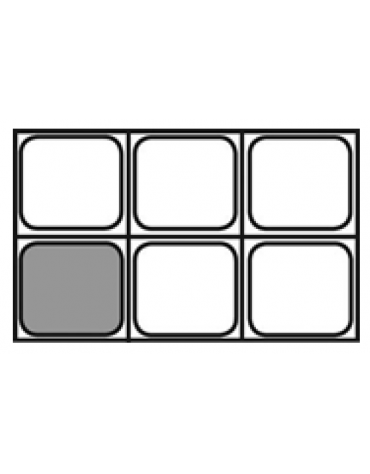 Bacinella contenitore GN 1/6 in Tritan trasparente, privo di BPA - capacità Lt. 2,8 - mm 176x162x200h