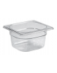 Bacinella contenitore GN 1/6 in Tritan trasparente, privo di BPA - capacità Lt. 2,8 - mm 176x162x200h