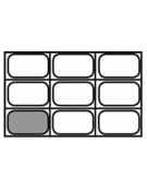 Bacinella contenitore GN 1/9 in Tritan trasparente, privo di BPA - capacità Lt. 0,6 - mm 176x108x65h