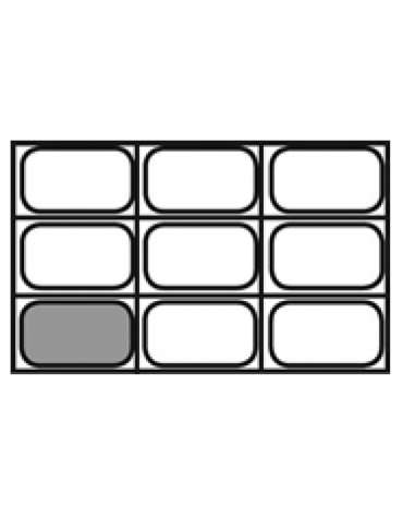 Bacinella contenitore GN 1/9 in Tritan trasparente, privo di BPA - capacità Lt. 0,6 - mm 176x108x65h