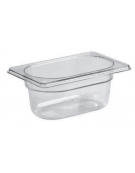 Bacinella contenitore GN 1/9 in Tritan trasparente, privo di BPA - capacità Lt. 0,6 - mm 176x108x65h