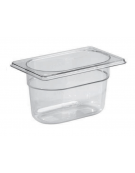 Bacinella contenitore GN 1/9 in Tritan trasparente, privo di BPA - capacità Lt. 0,9 - mm 176x108x100h