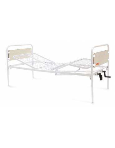 LETTO DA DEGENZA A TRE SNODI - 2 MANOVELLE - DIMENSIONI LETTO CM 204X90X93H - Conforme alla norma UNI CEI EN 60601-2-52