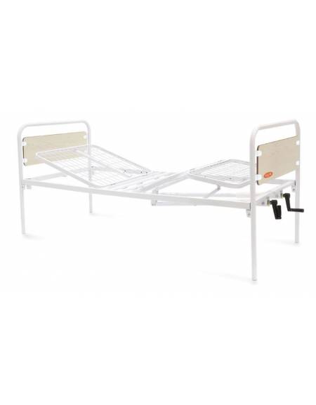 LETTO DA DEGENZA A TRE SNODI - 2 MANOVELLE - DIMENSIONI LETTO CM 204X90X93H - Conforme alla norma UNI CEI EN 60601-2-52