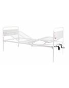 LETTO DEGENZA OSPEDALIERO 3 SNODI E 4 SEZIONI - ALZASCHIENA E ALZAGAMBE REGOLABILI CON 2 MANOVELLE INDIPENDENTI-REGOLABILE IN AL