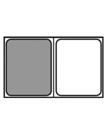 Bacinella contenitore GN 1/2 in polipropilene traslucido - capacità Lt. 8,9 - mm 325x265x150h