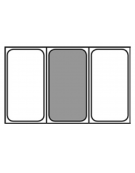 Bacinella contenitore GN 1/3 in polipropilene traslucido - capacità Lt. 2,4 - mm 325x180X65h