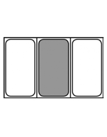 Bacinella contenitore GN 1/3 in polipropilene traslucido - capacità Lt. 2,4 - mm 325x180X65h