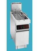 Friggitrice a gas su mobile 1 Vasca lt. 23-Con ciclo di lavaggio vasca automatico e Ciclo melting-Vasca pulita a Y-cm 40x90x110h