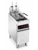 Friggitrice automatica a gas su mobile 1 Vasca lt. 23 - Con sollevamento cesto automatico - Vasca pulita a Y - cm 40x90x111h