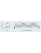 Portabici 3 posti realizzato interamente in acciaio zincato e verniciato. Da tassellare - cm 135,7x65x43,9h