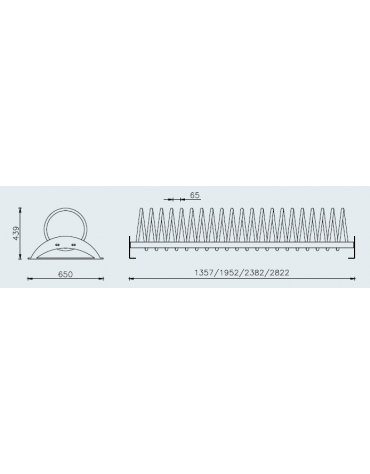 Portabici 3 posti realizzato interamente in acciaio zincato e verniciato. Da tassellare - cm 135,7x65x43,9h
