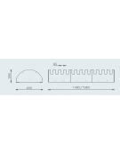 Portabici formato da elementi fissati tra di loro, in acciaio zincato, 7 posti bifacciali - cm 198x60,5x28,6h