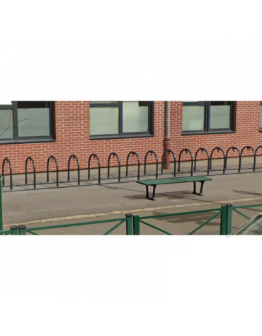 Portabici a 3 archetti, realizzato in acciaio zincato e verniciato, da tassellare - cm 192x72,8x83,3h