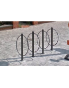 Portabici singolo a 2 posti realizzato in acciaio zincato e verniciato - Da tassellare - cm Ø76x102h