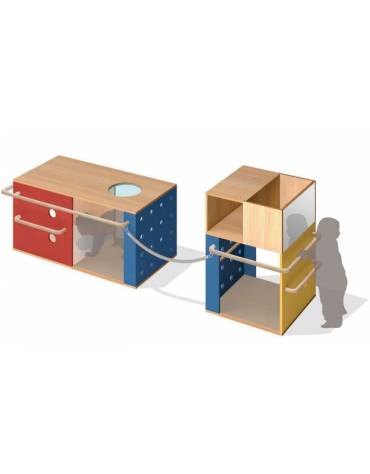 PRIMIPASSI CUBO LARGE - CM 220x55x55/77,5h - CONFORME AI CAM