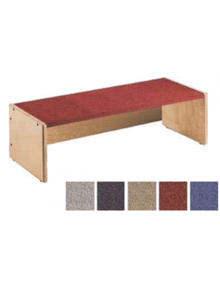 PANCA LEGNO MOQUETTE IN VARI COLORI - CM 105x41x30h - CONFORME AI CAM