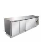 Tavolo refrigerato congelatore 4 porte negativo -18° -22°C in acciaio inox AISI 304 - CLASSE E - cm. 223x70x85h