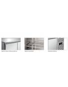 Tavolo refrigerato congelatore 4 porte con alzatina -18° -22°C in acciaio inox AISI 304 - CLASSE E - cm. 223x70x96h