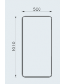 Portabici singolo in piatto ad arco, in acciaio zincato e verniciato - Da tassellare - cm 50x12x101h