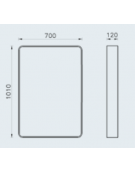Portabici singolo in piatto ad arco, in acciaio zincato e verniciato - Da tassellare - cm 70x12x101h