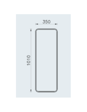 Portabici singolo in piatto ad arco, in acciaio zincato e verniciato - Da tassellare - cm 35x12x101h