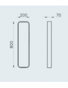 Portabici singolo in piatto ad arco, in acciaio zincato e verniciato - Da tassellare - cm 20x7x80h