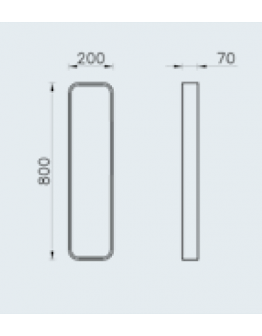 Portabici singolo in piatto ad arco, in acciaio zincato e verniciato - Da tassellare - cm 20x7x80h