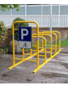 Portabici singolo a 5 posti, realizzato in acciaio zincato e verniciato. Da tassellare - cm 250x80x131,3h