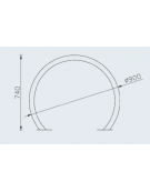 Portabici a 2 posti in acciaio zincato e verniciato - Da tassellare - cm Ø90x74h