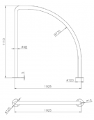 Portabici a 2 posti realizzato in acciaio inox - Da tassellare - cm 102,5x111h
