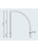 Portabici a 2 posti realizzato in acciaio zincato e verniciato - Da inghisare - cm 102,5x131h