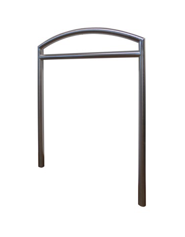 Portabici a 2 posti realizzato in acciaio inox - Da inghisare - cm 90x110h