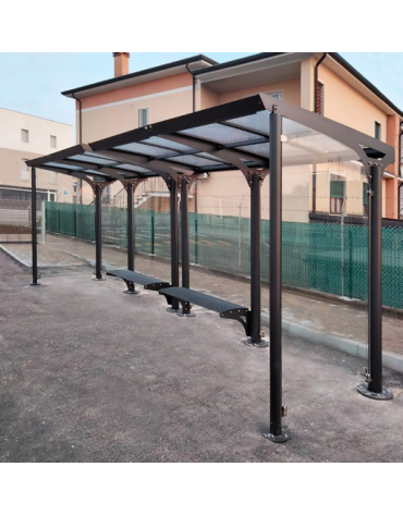 Parete laterale in vetro per pensilina - cod. DN35456