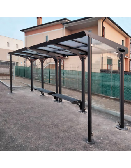 Parete laterale in vetro per pensilina - cod. DN35456