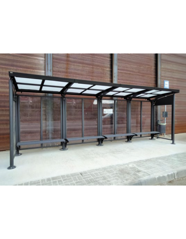 Parete laterale in vetro per pensilina - cod. DN35456