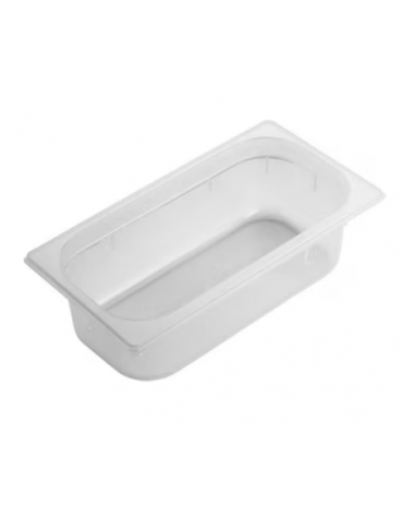 Bacinella contenitore GN 1/3 in polipropilene traslucido - capacità Lt. 3,6 - mm 325x180X100h